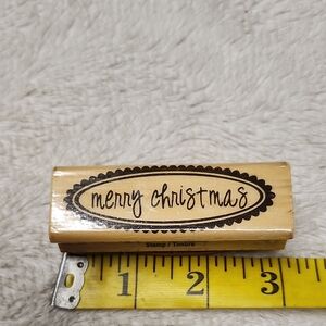 New Merry Christmas Wooden Stamp